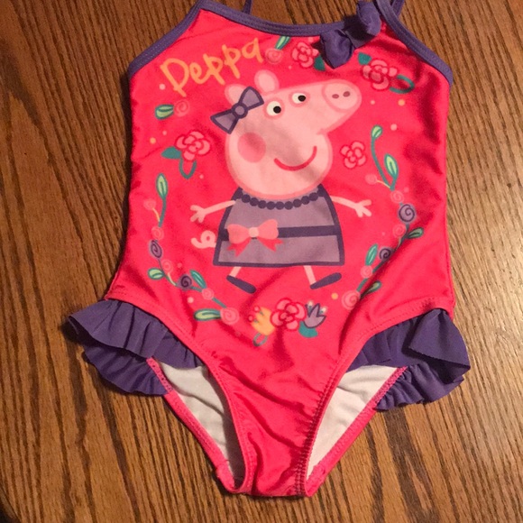 2T Peppa Pig One Piece Swimsuit New with Tags